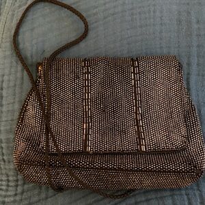 Elegant Black and White Beaded Women's Bag